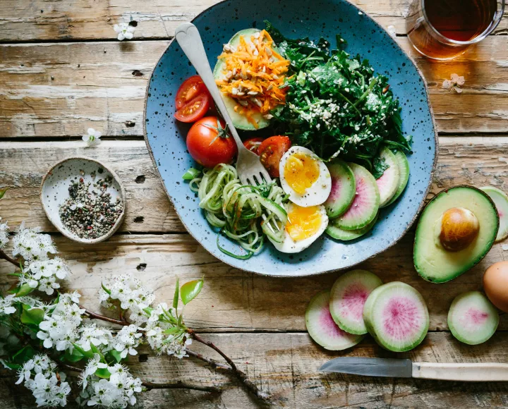 Assiette équilibrée et saine